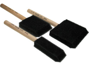 Svamppensler, flate sett/ 3stk 25-50-75mm