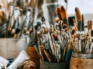 Til Atelier (lys,palett,staffeli,såpe,