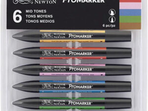 Promarker Winsor&Newton 6stk - Mid tones