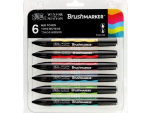 Brushmarker Winsor&Newton 6stk