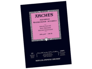 Akvarellblokk Arches 300g A4 hot pressed