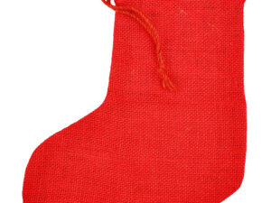 Jutesokker, 12 x 24cm, røde, med snøring