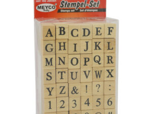 Stempel sett ABC og tall, 42 stk