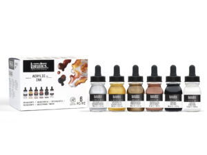 Acrylic Ink metallic 6x30ml set
