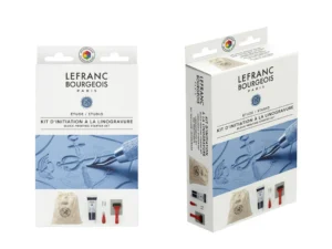 Linolium trykk starter sett med plate rulle kniv og sverte